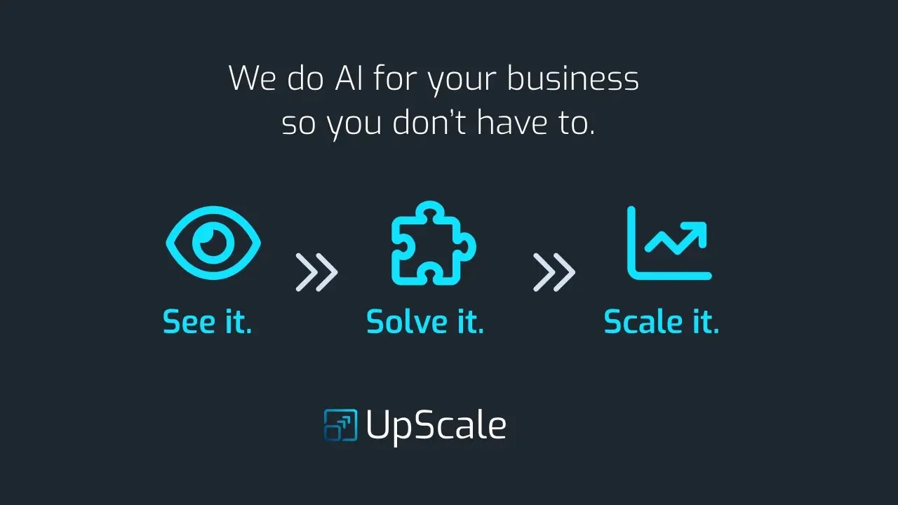 See it. Solve it. Scale it. The UpScale three-step framework